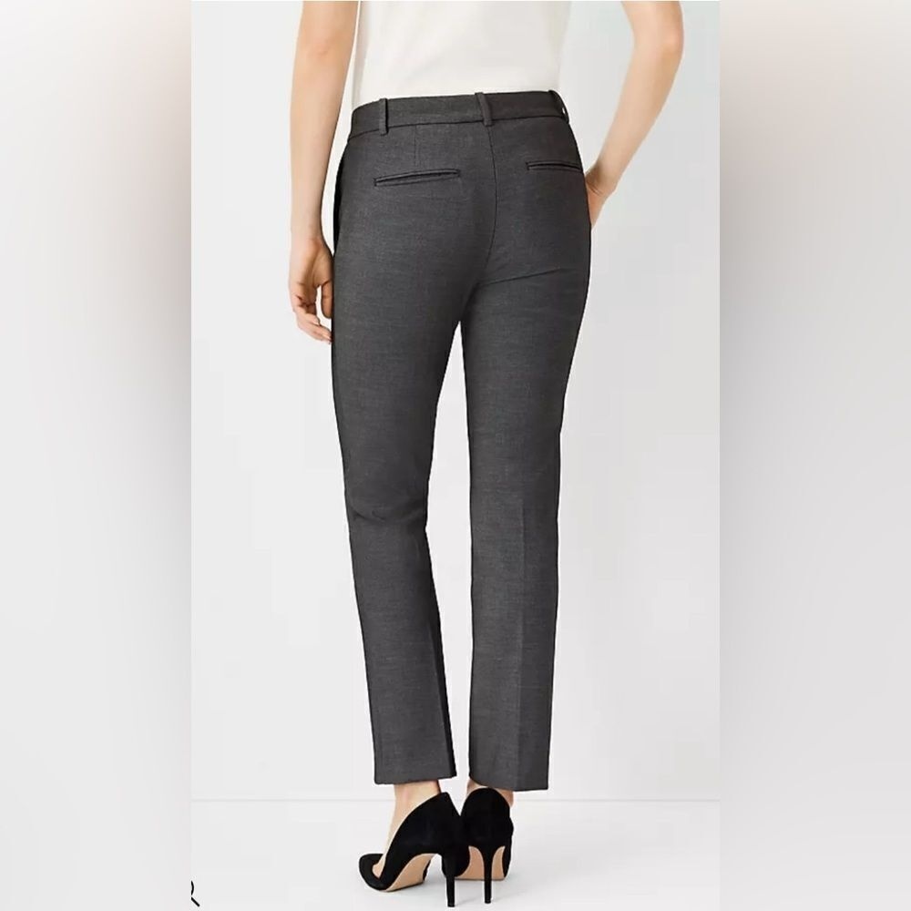 NWT Ann Taylor Women's‎ Pants Trousers Slim Ankle Mid Rise Dark Grey Size 16 - Picture 2 of 10